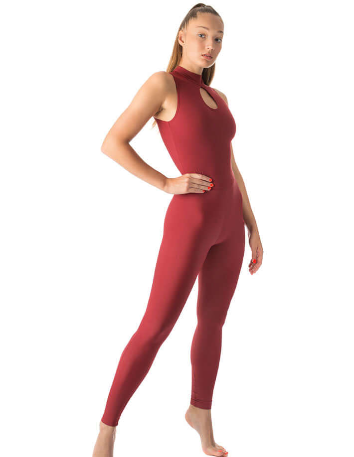 Aerial hoop unitard Luna | Leotard | Color: burgundy | Leotard for gymnastics | Dragonfly Pole Dance Outfit and Bikram Yoga Unitard