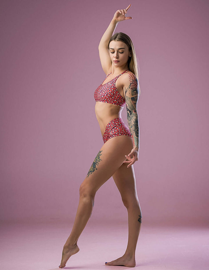 Hot pants Leo Kiss | Shorts | Color: Leo Kiss | Pole Shorts | Dragonfly Pole Dance Clothing and Bikram Hot Yoga Wear
