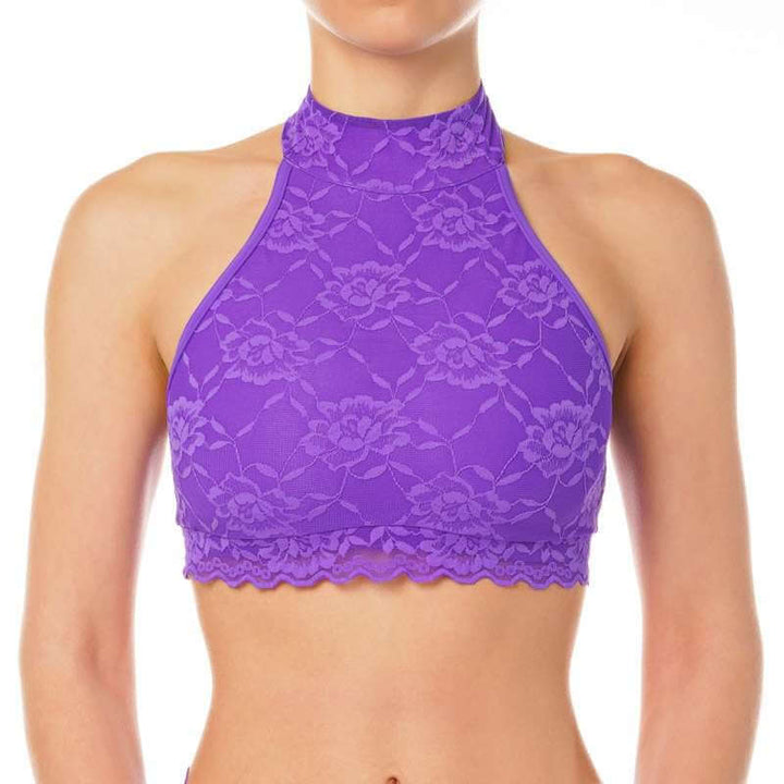 Lace sports bra Lisette | Sports bra | Color: red lace | Women's sports bra | Dragonfly Pole Dance Clothes and Bikram Hot Yoga Outfit