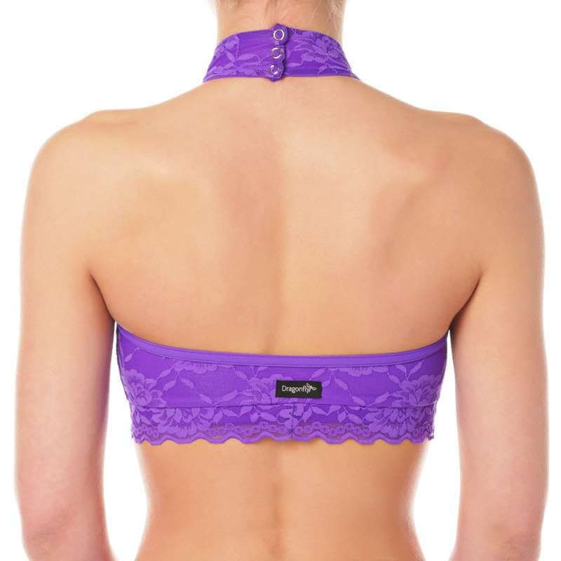 Lace sports bra Lisette | Sports bra | Color: red lace | Women's sports bra | Dragonfly Pole Dance Clothes and Bikram Hot Yoga Outfit