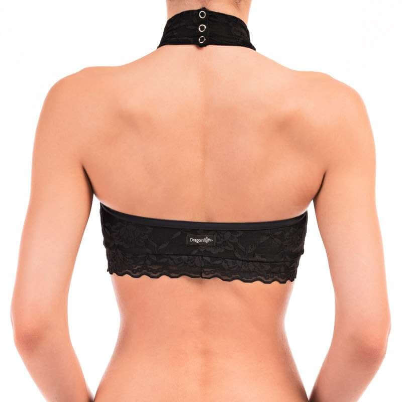 Lace sports bra Lisette | Sports bra | Color: red lace | Women's sports bra | Dragonfly Pole Dance Clothes and Bikram Hot Yoga Outfit