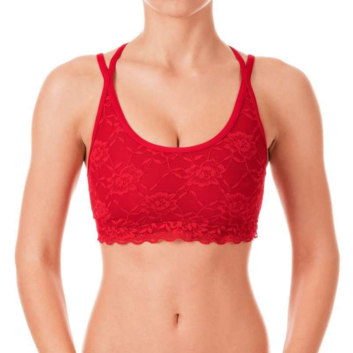 Lace sports bra Nicole | Sports bra | Color: petrol lace | Women's sports bra | Dragonfly Pole Dance Clothes and Bikram Hot Yoga Outfit