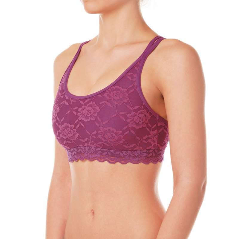 Lace sports bra Nicole | Sports bra | Color: ruby lace | Sport-BH mit Spitze Nicole | Dragonfly Pole Dance Clothes and Bikram Hot Yoga Outfit