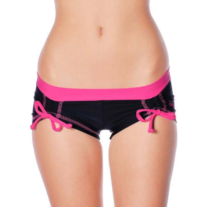 Pole fitness shorts Bella | Shorts | Color: black / pink | Pole Shorts | Dragonfly Pole Dance Clothing and Bikram Hot Yoga Wear