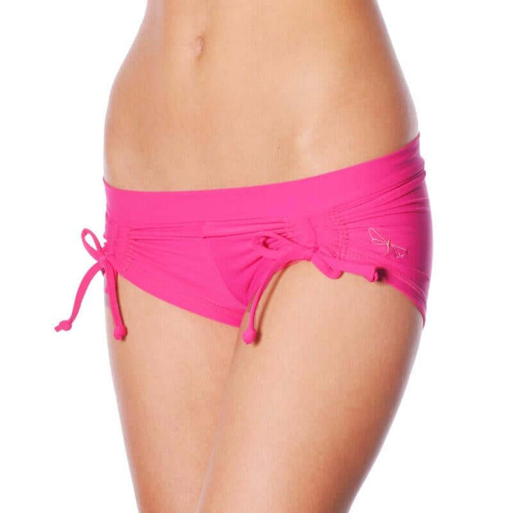 Pole fitness shorts Bella | Shorts | Color: ruby / black | Pole Shorts | Dragonfly Pole Dance Clothing and Bikram Hot Yoga Wear