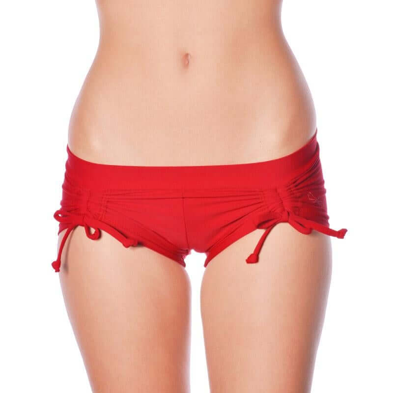 Pole fitness shorts Bella | Shorts | Color: ruby / black | Pole Shorts | Dragonfly Pole Dance Clothing and Bikram Hot Yoga Wear