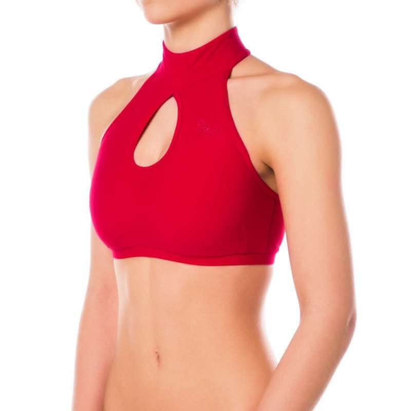 High neck sports bra Terri | Sports bra | Color: black | Women's sports bra | Dragonfly Pole Dance Clothes and Bikram Hot Yoga Outfit