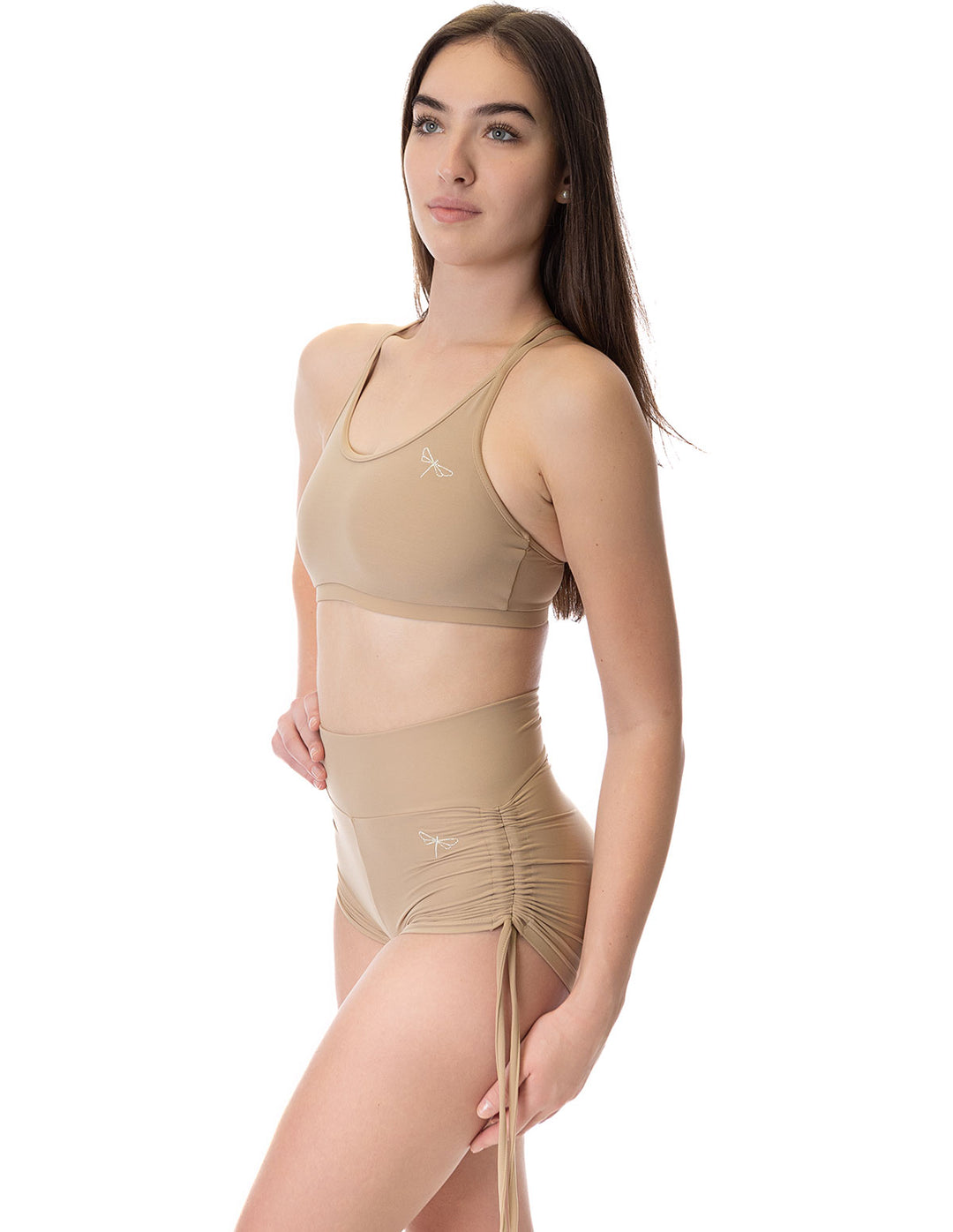 High Waist Drawstring Pole Shorts - Emma