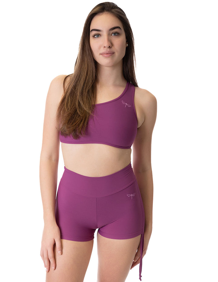 High Waist Drawstring Pole Shorts - Emma