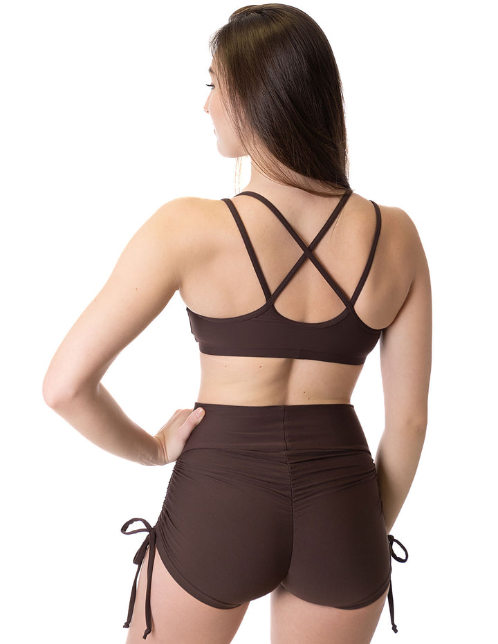 High Waist Drawstring Pole Shorts - Emma