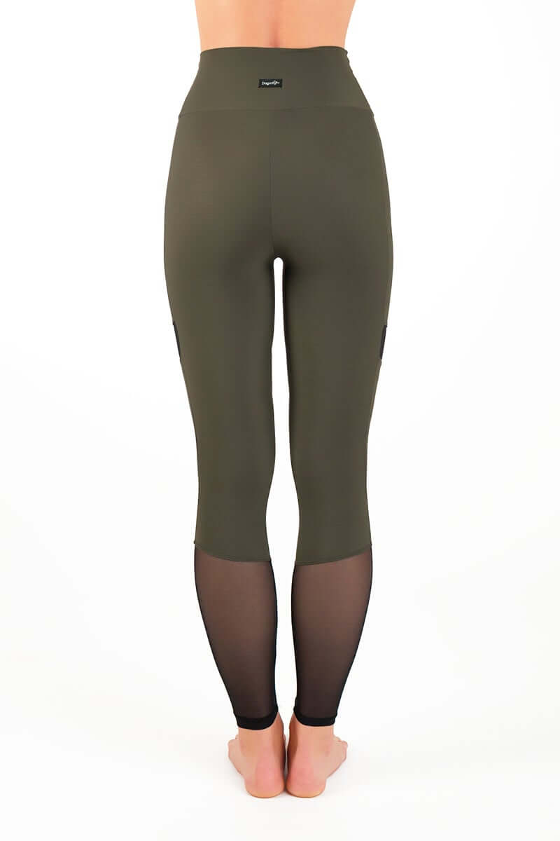 Mesh leggings Barbara | Leggings | Color: petrol / mesh | Yoga Leggings | Legging en tulle à taille haute | Mesh leggings | Legíny s tylem | Leggings mit Netz