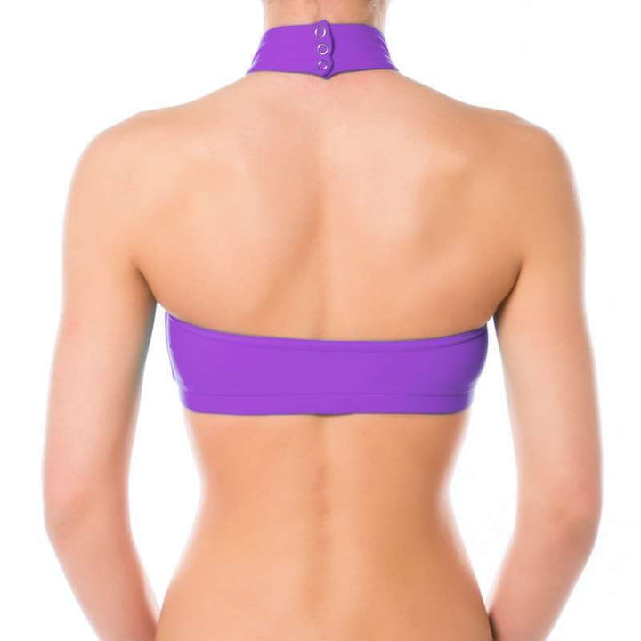 Halter sports bra Lisette | Brassière de sport dos nu à tour de cou Lisette | Color: petrol | Women's sports bra | Dragonfly Pole Dance Clothes and Bikram Hot Yoga Outfit