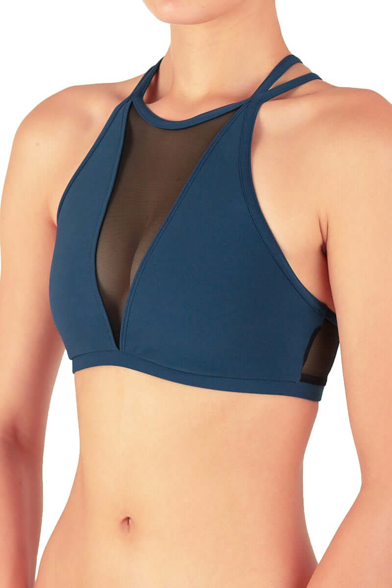 Mesh sports bra Victoria | Sports bra | Color: black / leopard mesh | Women's sports bra | Sportovní podprsenka | Sport-BH | Brassiere sport | Dragonfly Pole Dance Clothes and Bikram Hot Yoga Outfit